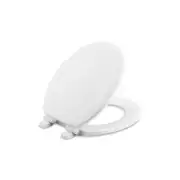 KOHLER Closed Front Toilet Seat w/ Quiet-Close Round Standard Molded Wood White