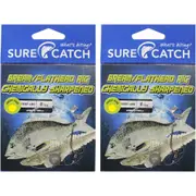 2x Surecatch Pre-Tied Bream/Flathead Fishing Rig Chemical Hook