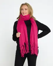 Hobart Fluffy Scarf - Hot Pink