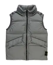 Decal quilted down vest 8Y,14Y,12Y,10Y blue-gray