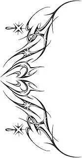 Temporary Tattoos,Flame Pattern HC-HC-694,Flame Tattoos,Lasts 1-2 Weeks,Real Tattoo Look,Water-Resistant,Resilience,18 x 11 cm