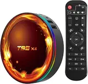 CHROX Android TV Box 11.0, T95X4 4GB RAM 64GB ROM Amlogic S905X4 Quad-Core 64Bits, 1000M LAN Dual-WiFi 2.4G/5G Android Box with 4K AV1/3D/USB 3.0/BT 4.2 Set Top Box,4gb+64gb
