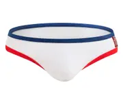 TeeBall White Navy-Red Brief 2XL