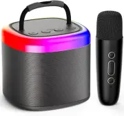 Karaoke Machine, Portable Bluetooth Karaoke Speaker with Wireless Microphone....