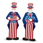 Labor Day Decorations Wooden Uncle Sam Sign, Veterans Day Decorations