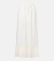 [Alemais] Alémais Embroidered linen culottes UK 14 white