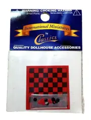 Dollhouse Miniature Checkers Game Board IM65240 Classics by Handley