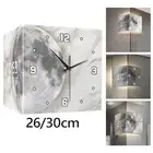 Lunar Pattern Double Sided Wall Clock Home Decoration for Dining Room Modern
