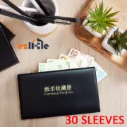 30 Sleeves Storage Collection Paper Money Holder Pocket Banknotes Album