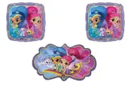 3 Pc SHIMMER AND SHINE HAPPY Birthday Party Balloons Decoration Supplies Genie