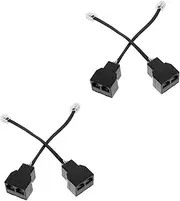 ETHZZLE 2sets Multi-Device Phone Line Splitter Rj11 Rj14 6p4c Adapters for Home/Office 2pcs*2