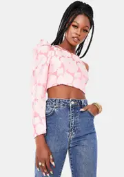 [Glamorous] Floral Long Sleeve Top