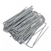 2X(100Pcs Gardening Planting Fixed Ground Spikes U Shaped Landscape Ground2150