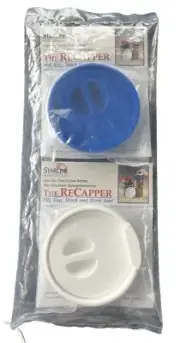 2x’s The ReCapper Lids Turns 2-Liter Bottles Into Containers 1998 NOS White Blue