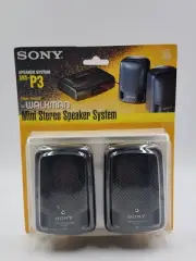 VTG 90s Sony Walkman Speakers Mini Stereo System Pair SRS-P3 NIB Sealed NOS 1994