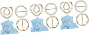 [LIFKOME] Clothes Button Tie Clips Belt Clip Waist Clip Cinch Clips for Women Clothing Scarf Rings Cinch Clips for Clothing Heart Shape Craft Ring Buckles Sweater Clips Alloy Golden