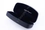 SALVATORE FERRAGAMO Black Eyeglass Glasses Sunglasses Clamshell Hard Case Cloth