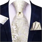 [VSOLS] Men's Blue Black Striped Tie 3.4" Tie Pocket Square Cufflinks Wedding Party Silk Tie Set (Color : SN-3350, Size : 59.06 * 3.35in)