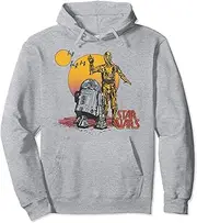 [STAR WARS] R2-D2 And C-3PO Sunset Portrait Pullover Hoodie