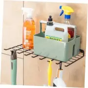 The Afton Laundry Room Shelf, Wire Shelving Wall Mounted, Hanging Hooks for