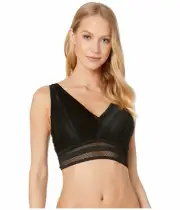 Cosabella Full Figure Wildflower Curvy Tall Geo Lace Triangle Bra Black New