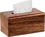 Wooden Tissue Box Cover 9x5x4 Black Walnut Tissue Box Cover with Openable Bottom for Living Room, Bedroom, Apartment, Office-