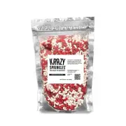 Krazy Sprinkles - Red & White Candy Cane Shapes (1lb 1x Bag)