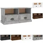 TV Cabinet TV Stand Entertainment Unit High Gloss White Engineered Wood vidaXL