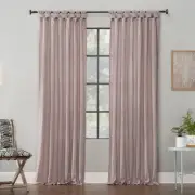 52"X63" Archaeo Light Filtering Washed Cotton Twist Tab Curtain Panel Pink