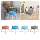 Roller Stool Swivel Chair Low Noise Portable Lightweight Round Pulley Wheels