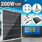 12V 200W Solar Panel Kit Battery Charger With 100A Controller for Caravan Boa