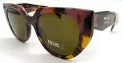 Prada SPR 14W 18N-01T Tortoise Cognac Brown w/ Black Lens 52mm Women Sunglasses