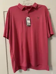 Men’s Callaway Short Sleeve Golf T-Shirt Size 2XL Pink NEW