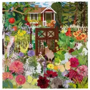 Scandinavian Garden 1000 Piece Jigsaw Puzzle by eeboo Artist Cecilia Pettersson