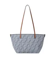 Fendi Roll FF Jacquard Small Tote Bag One size blue