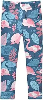 [Caihoyu] Girls' Leggings Soft Comfortable Leggings for Kids Elastic Waist Workout Active Dance Tights 4-10T