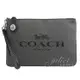 【全新現貨 補10個】茱麗葉精品 COACH C3387 經典馬車LOGO轉釦織布大手拿包.深灰現金價$2,680