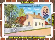 METAL SIGN - Pennsylvania Postcard - General Meade's Headquarters, Gettysburg,