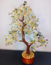 Large Fluorite Gemstone Tree 11" 300 Chip Piece Fluorite Crystal Tree Of Life