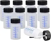 QccHieUs 10Pcs Touchup Paint Bottle,Leftover Paint Container,with Brush,with Scale Empty Touch up Paint Bottle