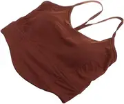 [rockible] Women Sports Bra Padded Yoga Bra Tank Top for Running Walking Party Work Everyday