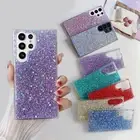 For Samsung Galaxy S24 S22 S23 Ultra S21FE A53 A54 Bling Glitter Soft Case Cover