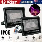 100W RGB LED Flood light Color Changing Spotlight Outdoor Floodlight AU Plug