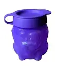 New! Tupperware Lion Snack Container With Flip Top Seal Purple Kids