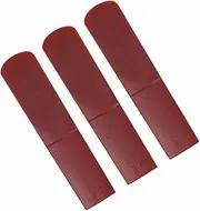 3pcs Resin Alto Saxophone Mouthpiece Reeds 2.5 Parts Repair Reed Accessory for Saxophone Players Beginners (Red)