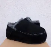 UGG BLACK LAMB SUEDE ANDERS PUMPED UP PLATFORM SLIPPERS, MEN US 9/ EUR 42 ~NIB
