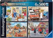 [Ravensburger] 17490 Happy Collection No.6 Nostalgic Work Day Memories 4X 500 Piece Jigsaw Puzzles for Adults and Kids Age 10 Years Up