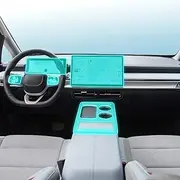 Car Interior Film Dashboard Piano Board Shift Center Console Anti-Scratch Transparent TPU Protection Film,for Aion Y Plus 2023-2024 (Style for LHD)