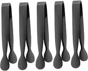 Luxshiny 5pcs Mini Stainless Steel Ice Tongs for Desserts and Snacks for Tea Parties Appetizers and Ice Buckets