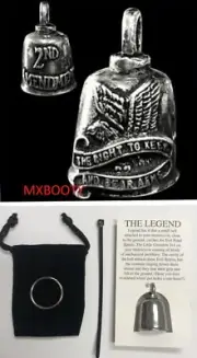 2ND AMENDMENT GREMLIN BIKER BELL FOR HARLEY MOTORCYCLE USA MADE DTOM